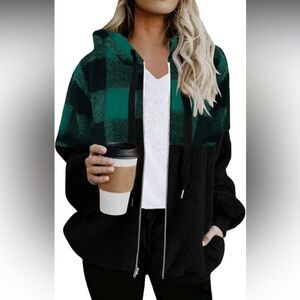 New fleece zip Up medium